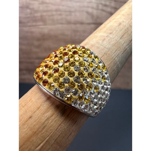 Signed Chelsea Taylor yellow ombré sterling silver ring size 8 - Picture 15 of 16